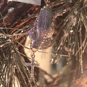 Beaded Prayer Hands Pendant